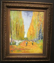 Van Gogh - L'allée Des Alyscamps, painting with frame